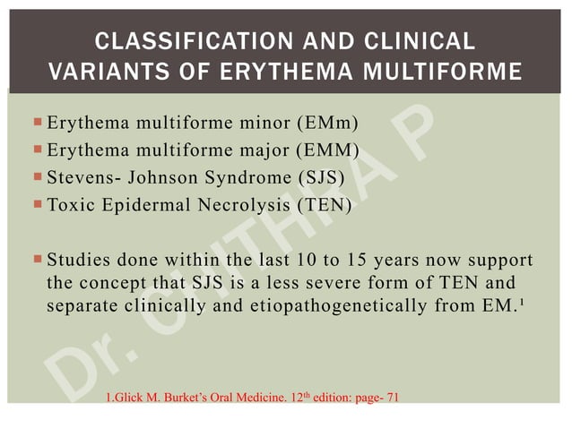 Erythema multiforme Dr Chithra P | PPT
