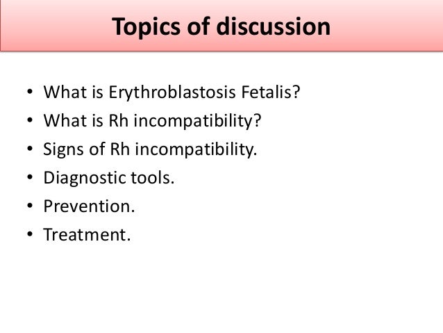 Erythroblastosis Fetalis