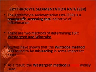 Westergren, Erythrocyte sedimentation rate (ESR) - Medicover