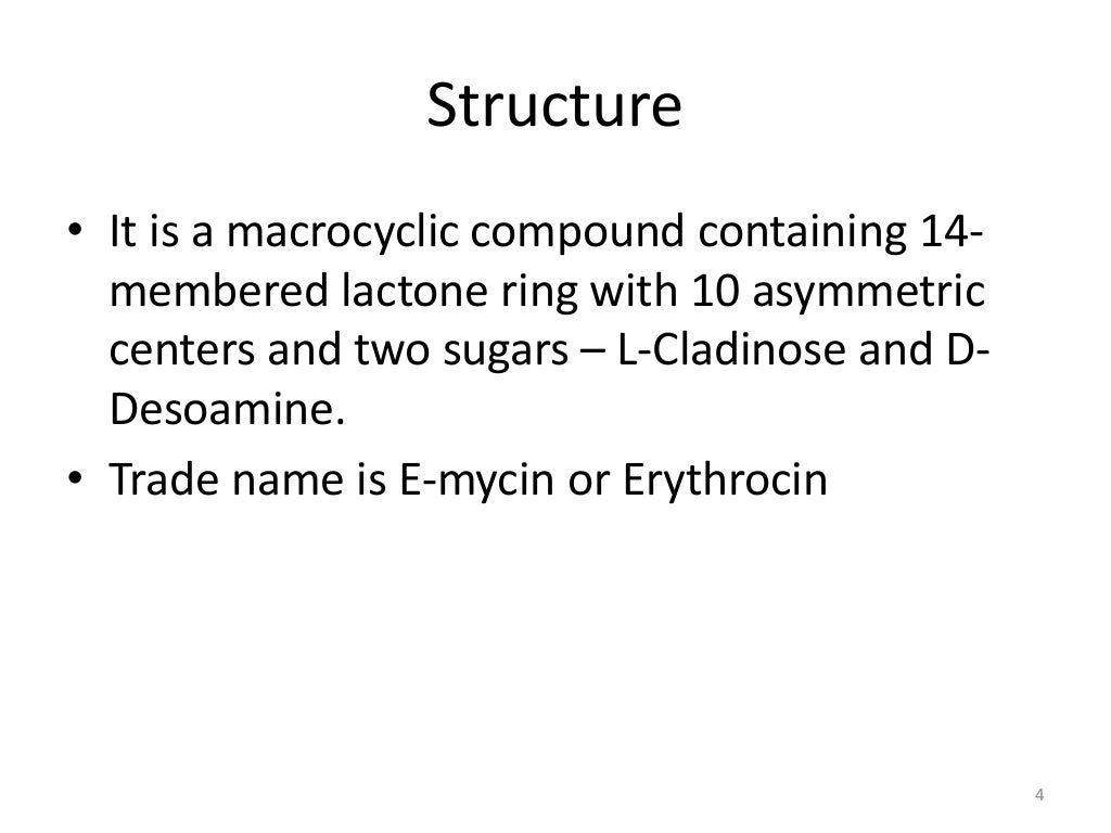 Erythromycin Structure and Production