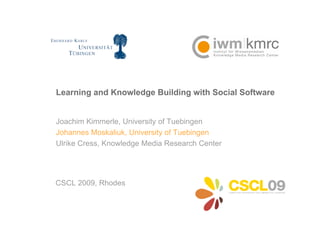 Learning and Knowledge Building with Social Software.