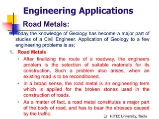 Road Metals, Building Stones and Importance of Geology | PDF