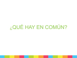 ¿QUÉ

HAY EN COMÚN?

 