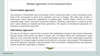Environmental Ethics in Ethics Subject of College | PPTX