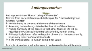 Environmental Ethics in Ethics Subject of College | PPTX