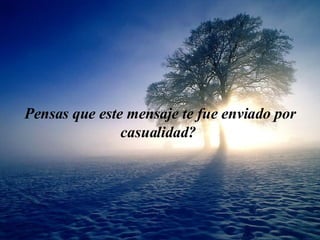Pensas que est e  mens aje  te f ue  enviad o  por  casualidad ?  
