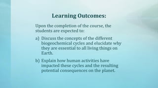 ENVIRONMENTAL SCIENCE LECTURE 3 biogeochemical | PDF