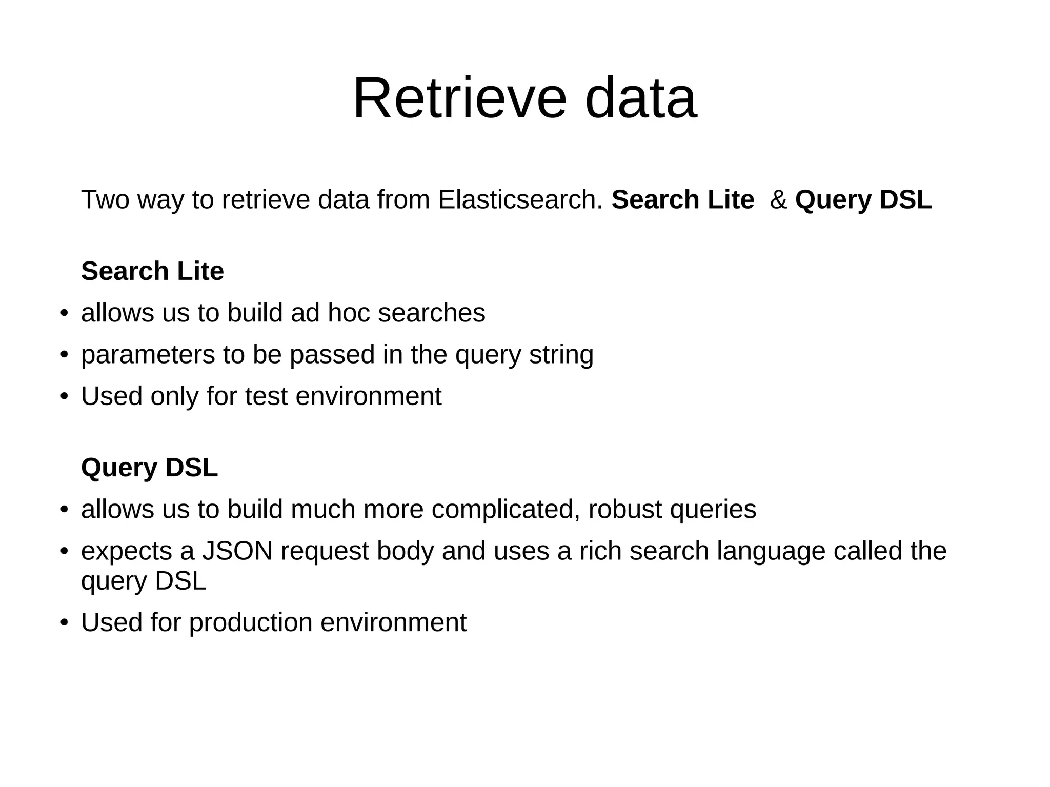 Elasticsearch presentation 1 | PPT