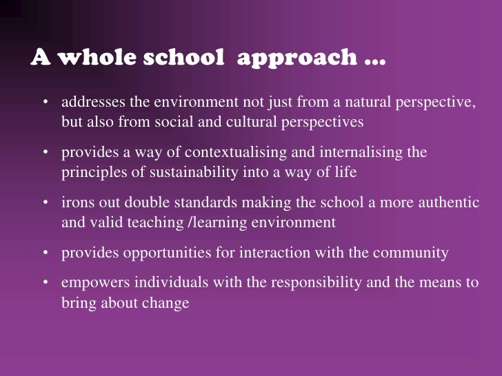 Es Whole School Approach