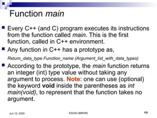 Programming Fundamentals C++ Basics ES 036 | PPT