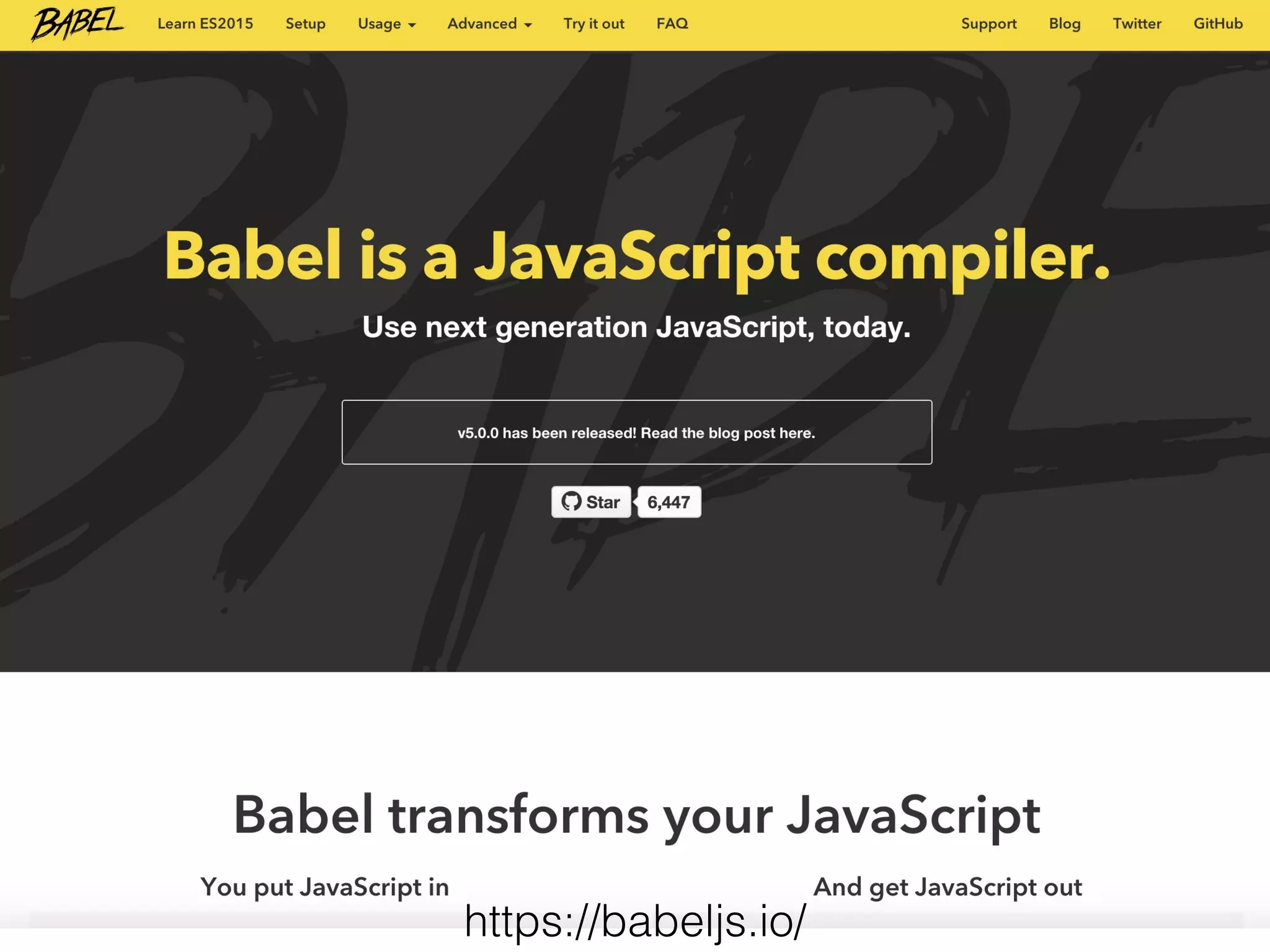 https://babeljs.io/
 