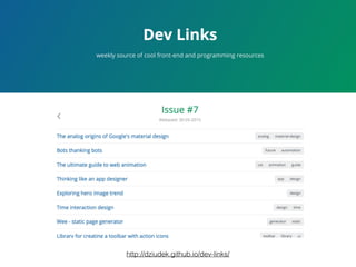 http://dziudek.github.io/dev-links/
 
