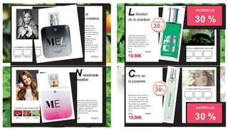 Para
hombr
Eau de Parfum
El «Meu» para
refinada expe
sentidos pens
contemporáne
en la versión ma
bergamota y m
ofrecen el toq
mientras que
balsámico y e
una nota eleg
cedro y el alm
un irresistible
50 ml
30315
el
e moderno
Meu for Men
hombre es una
riencia para los
ada para el hombre
o. El best-seller LR
sculina:
andarina fresca
ue afrutado,
el coriandro
l cardamomo le dan
ante. La madera de
izcle contribuyen a
aura masculina
39,90 €
• A M ADERADO•VERDE•ELEGANTE
BERGAMOTA CARDAMOMO ALMIZCLE
Naturalmente
irr
Eau
Una
y d
cáli
una
irre
de
50
30
esistible
de Parfum Meu for Women
fina composición de afrutada
ulce bergamota, rosa elegante,
da vainilla y seductor pachuli:
fragancia cautivadora,
sistible y con el toque personal
Cristina Ferreira.
ml
120 39,90 €
•ORIENTAL•DULCE•SEDUCTOR
BENJUI ROSA PACHULÍ
AHORRA UN
30 %
La libertad
de la aventura
Jungle Man Eau de Parfum
Para hombres aventureros,
salvajes e independientes. La
fragancia seduce gracias a
una mezcla de lavanda, menta
verde y finas habas tonca.
50 ml
3430 28,90 €
19,90€
•ORIENTA L• ESPECIADO•SEDUCTOR
MENTA ARTEMISIA HABA TONKA
Como en
la pasarela
Beautyqueen Eau de Parfum
Con tu look y esta fragancia
conquistarás el mundo. Será
un imprescindible en tu bolso.
Una mezcla con mandarina
fresca y afrutada, rosa romántica,
jazmín seductor y almizcle.
50 ml
3322 28,90 €
19,90€
•FLORAL•AFRUTADO•SENSUAL
MANDARINA JAZMÍN ALMIZCLE
AHORRA UN
30 %
AHORRA UN
30%
AHORRA UN
30%
PERFUME
RÍA
3332
 