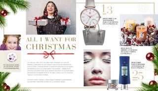31
ALL I WANT FOR
CHRISTMAS
52
50
Por cada producto vendido
con este símbolo, LR dona
1 € al LR Global Kids Fund.
DEJA QUE EL
AROMA A NAVIDAD
TE GUIE Y VISITA
LA PÁGINA 5
DESCUBRE LAS
NOVEDADES
PARA LAS FIESTA
EN LA PÁGINA 13
Los días son más cortos, las calles están iluminadas con luces de
Navidad y cada paseo es una invitación para ver las decoraciones por
toda la ciudad. Comienza también la carrera en búsqueda de los regalos
de Navidad un poco por todas partes. Evita el estrés , rodéate de las
personas que amas al lado de la chimenea decorada con la amplia gama
de productos de Navidad 2018 LR. De diario a festivo con los productos
clásicos o los de edicion limitada .
Consulta nuestro catálogo y ofrece regalos originales y personalizados
que prometen deslumbrar también por su excelente calidad.
DESCUBRE
LOS CUIDADOS
ANTI-EDAD LR
EN LA PÁGINA
D
O
NATIVO 1 EU
R
O
 