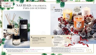 Shooting
Shooting



05
TUS
"FAVORITOS"
CON NUEVOS
AROMAS
NUEVO &
LIMITADO
	Set de 3 velas perfumadas en vaso 40183 | 23,90 € 19,90 € | Incluye: Winter Glow & Warm Apple Pie & Orange Punch.
	Vela perfumada en vaso de cristal – Warm Apple Pie: 40181 | 8,90 € | 140 g |
Fragancia: Tarta de manzana sabrosa | Vela en un vaso cilíndrico y opaco | Incluye una caja de regalo.
		Vela perfumada en vaso de cristal – Winter Glow: 40180 | 8,90 € | 140 g | Fragancia: Especias navideñas |
	 Vela en un vaso cilíndrico y opaco | Incluye una caja de regalo.
	Vela perfumada en vaso de cristal – Orange Punch: 40182 | 8,90 € | 140 g | Fragancia: Navidad frutada |
	 Vela en un vaso cilíndrico y opaco | Incluye una caja de regalo.
AROMAS DEL
MOMENTO NAVIDAD: UNA FIESTA
PARA LOS SENTIDOS
	Luxury Home Light of Christmas – Premium Home Fragrance: 30068 | 32,90 € 29,90 € | 100 ml | Perfume para el hogar |
Fragancia caliente y elegante: amaderado, floral, sensual.
	Luxury Home – Premium Home Fragrance: 30064 | 32,90 € 29,90 € | 100 ml | Perfume para el hogar |
Aroma exótico: Oriental, aroma a frutos secos, frutado.
		 ¡EL AROMA
DE LA NAVIDAD!
		 Tres fragancias gourmet crean 		
una atmósfera de Navidad 																			
a la luz de las velas.	
		Set de 3 velas 	 40183
perfumadas en vaso	 	
		 Suma total 	 26,70 €
		 Set SÓLO	 19,90€
	EXPERIENCIA SENSORIAL 	
PARA TU HOGAR
	 Luxury Home Light of Christmas
	& Luxury Home
	 Dos fragancias premium para la casa con 	
notas mágicas: amaderado, floral, sensual o 	
	 oriental, nuez, frutado.
ALL I WANT FOR CHRISTMAS
 