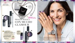 

15
		 TENDENCIAS
MAQUILAJE PARA LA
NAVIDAD Y EL AÑO NUEVO
		 Añade glamour a tu maquillaje -
con las tendencias LR Ultra Violet y Grey.	
		 LR COLOURS & DELUXE
	 v	Set Visual de Año Nuevo	 10457
	 w	Set Visual de Navidad	 10456
		 Suma total	 51,70 €
		 Cada Set SÓLO	 34,90€
NUEVO Y
LIMITADO
¡COLOR
PANTONE
DEL 2018!
	Collar Infinity con cristales Swarovski: 69029 | 79,90 € | Diseño exclusivo LR | Longitud del collar:
50 cm + 5 cm de extensión | Acero Inoxidable fino con cristales Swarovski embutidos | Incluye caja de regalo.
	Set Look de Año Nuevo LR COLOURS & DELUXE: 10457 | 38,90 € 34,90 € | Incluye: Esmalte de uñas True Colour 		
Dark Silvergrey 5,5 ml & 	Metallic Eyeliner Gorgeous Grey 0,37 ml & Extreme Volume Mascara 11ml
& Sombra de ojos Rose ’n’ Grey 2 x 1,25 g.
	Set Visual de Navidad LR COLOURS & DELUXE: 10456 | 38,90 € 34,90 € | Incluye: Esmalte de uñas True Colour
Ultra Violet 5,5 ml & 	Metallic Eyeliner Velvet Violet 0,37 ml & Extreme Volume Mascara 11ml
& Sombra de ojos Vintage Rose 'n' Grape 2 x 1,25 g.
IMAGEN MÁGICA
CON MUCHO
GLAMOUR
MOMENTOS
SEDUCTORES
ALL I WANT FOR CHRISTMAS

LIMITADO Y
ÉXITO DE VENTAS
 