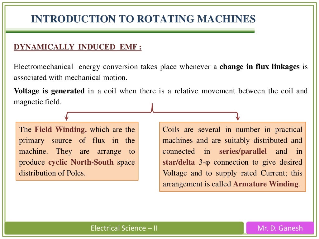 introduction to rotating machines