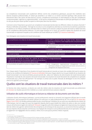 2_ ÉCLAIRAGES ET SYNTHÈSES #41
Les compétences transversales sont usuellement définies comme des compétences génériques, p...