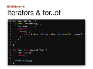 The New JavaScript: ES6 | PPT