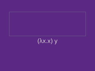 (λx.x) y
 