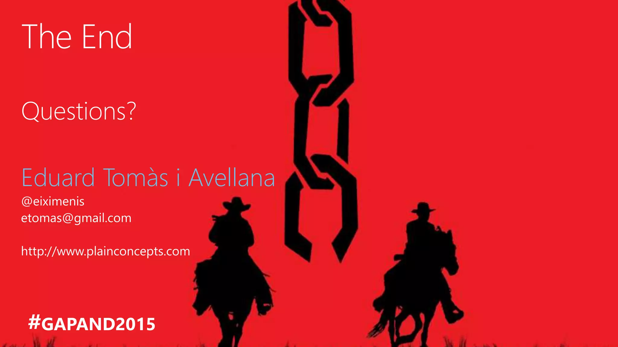 Eduard Tomàs i Avellana
#GAPAND2015
 