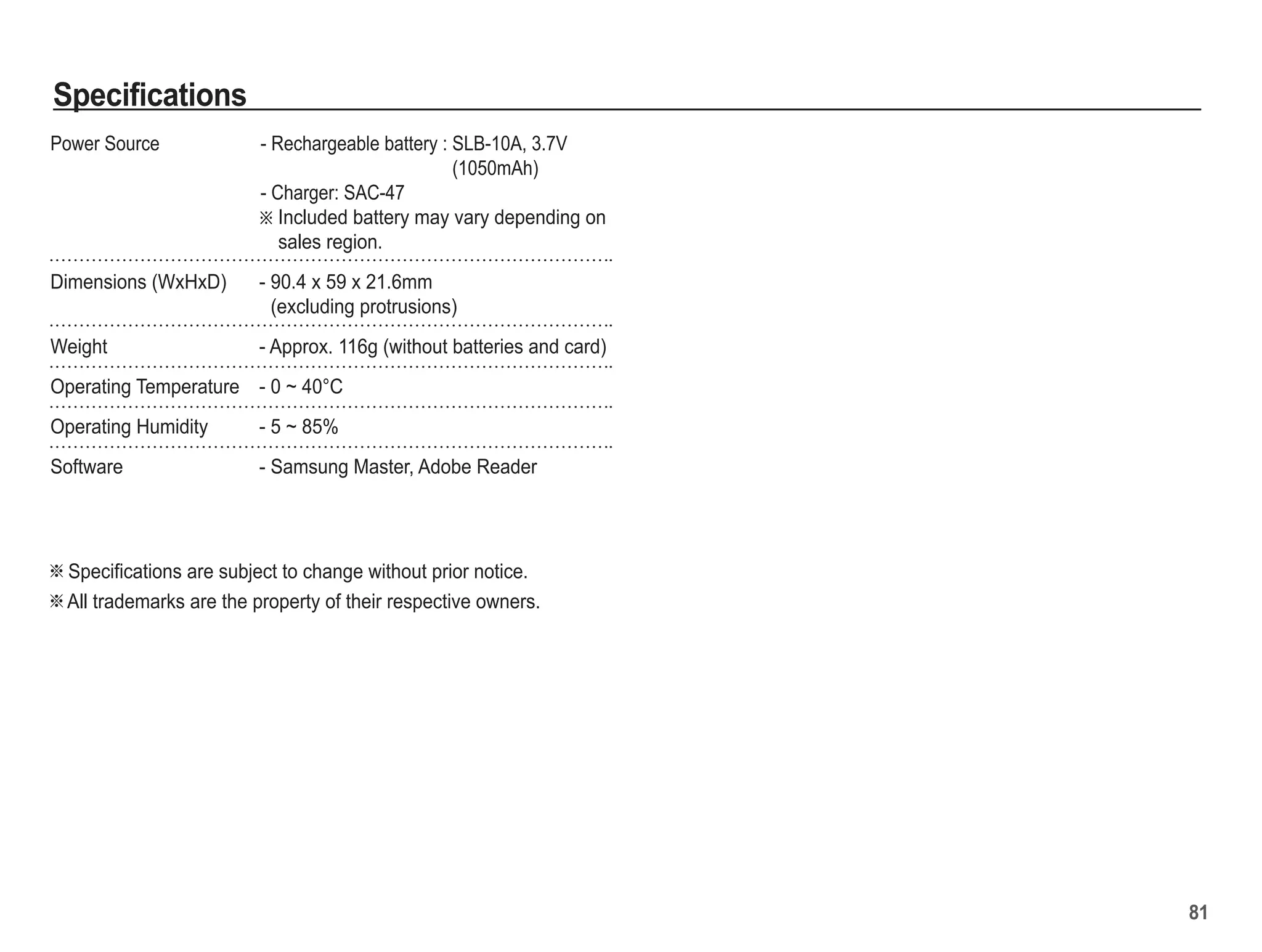 Samsung Camera ES65 User Manual