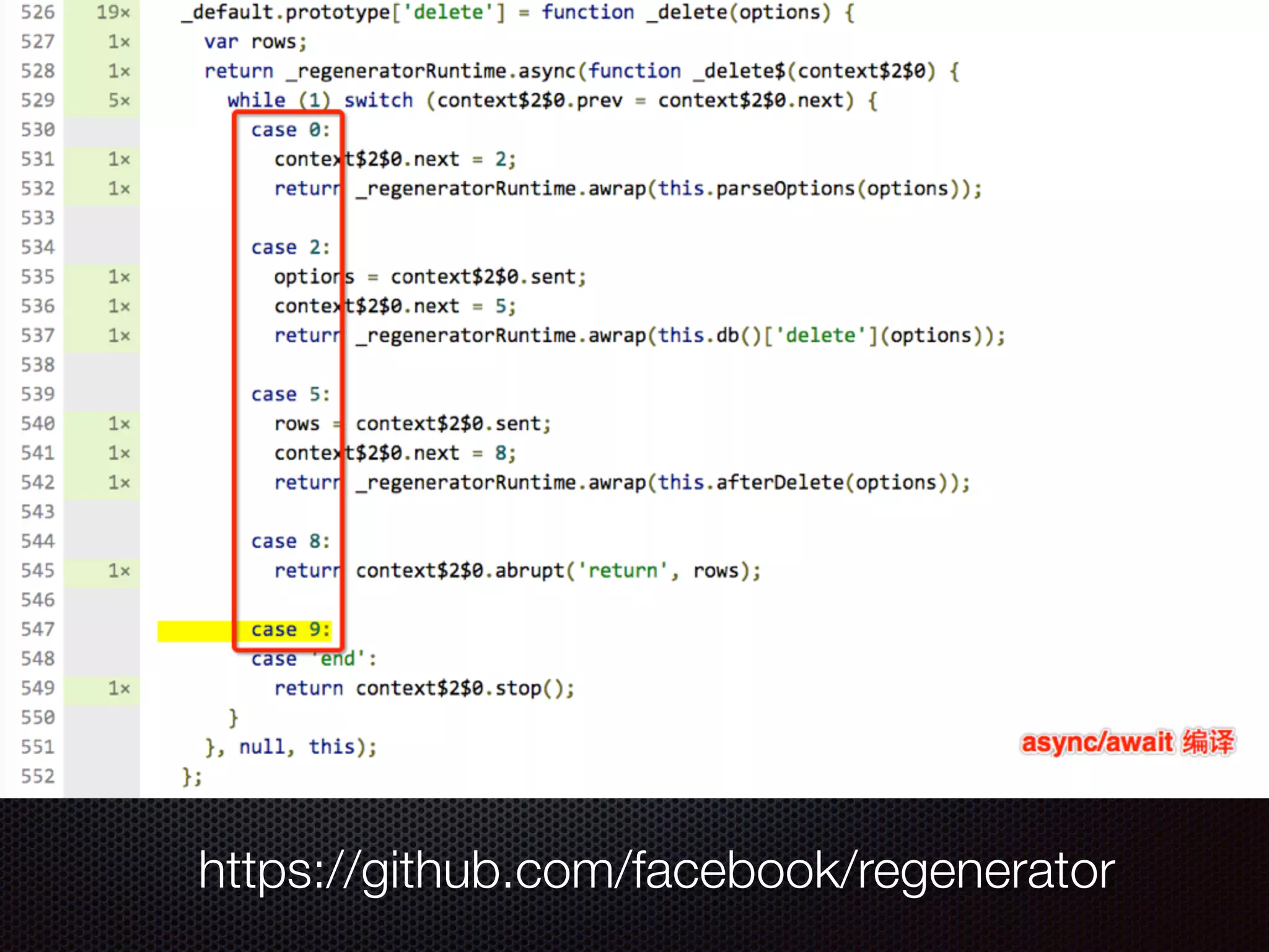 https://github.com/facebook/regenerator
 