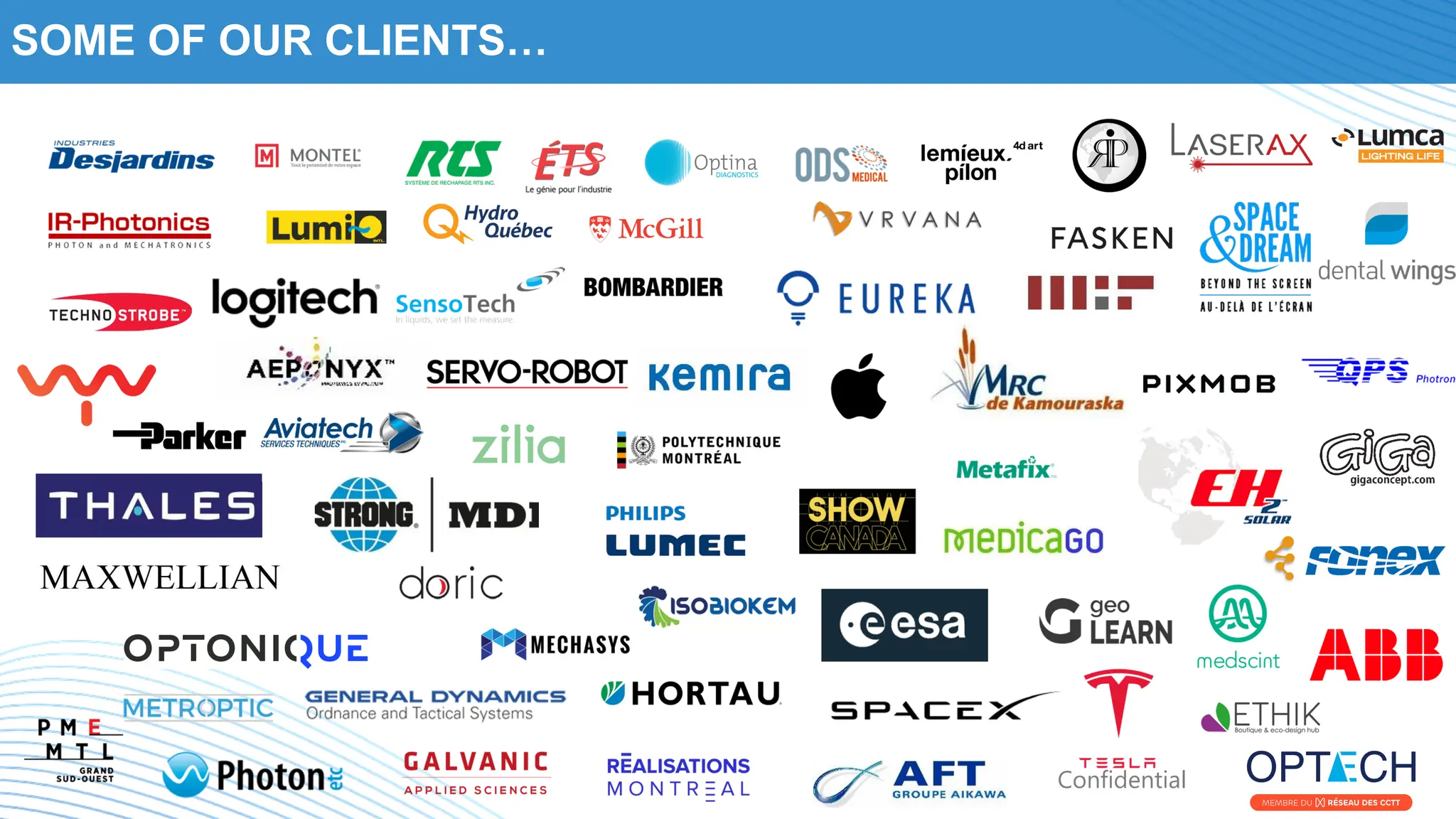 Confidential
SOME OF OUR CLIENTS…
 