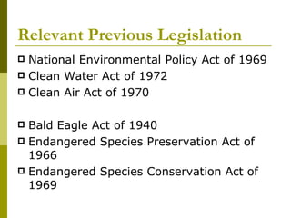 Introduction to the Endangered Species Act | PPT