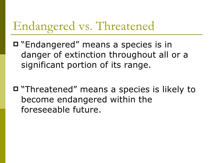 Introduction to the Endangered Species Act
