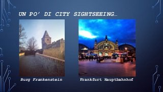 UN PO’ DI CITY SIGHTSEEING…
Burg Frankenstein Frankfurt Hauptbahnhof
 