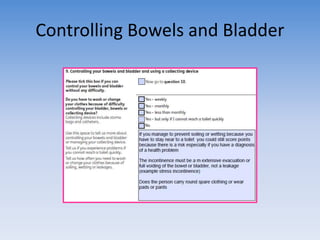 Controlling Bowels and Bladder 
 