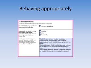 Behaving appropriately 
 