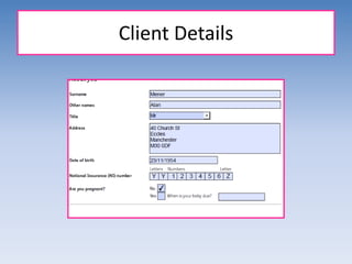 Client Details 
 