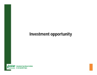 ESA crop improvement :  legumes