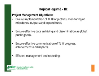 ESA crop improvement :  legumes