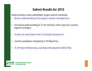 ESA crop improvement :  legumes