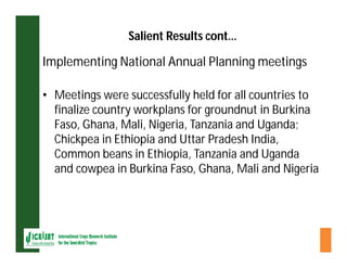 ESA crop improvement :  legumes