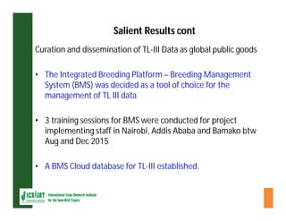 ESA crop improvement :  legumes