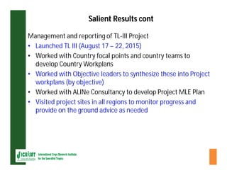 ESA crop improvement :  legumes