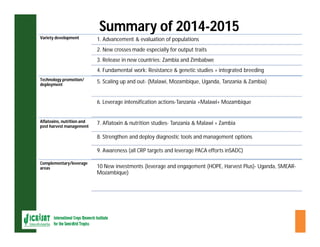 ESA crop improvement :  legumes