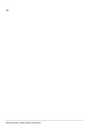Datos adicionales: señales actuales y parámetros
286
 