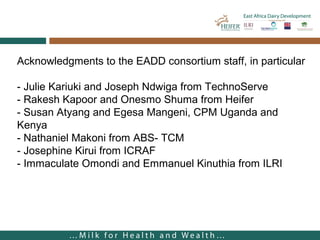 Lessons from facilitating dairy producers organizations development in East Africa