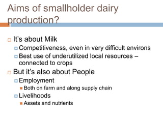 Competitiveness of smallholder dairy farmers in East Africa