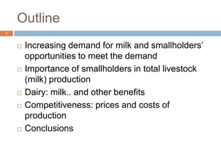 Competitiveness of smallholder dairy farmers in East Africa
