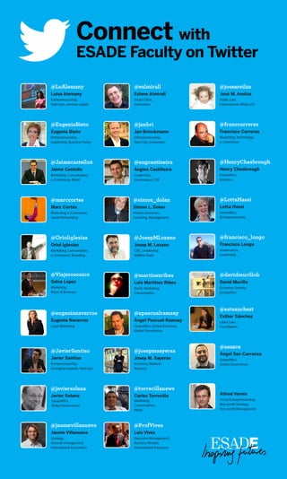 Connect with ESADE Faculty on Twitter