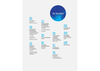 3Esade Informe económico y financiero
Sumario
05
Editorial
NUESTRO
PUNTO DE VISTA
06
COYUNTURA
ECONÓMICA
Y FINANCIERA
ECONOMÍA GLOBAL,
UNIÓN EUROPEA
Y ESPAÑA
Sistema
financiero
América Latina
34
TEMAS DE
DEBATE
El mercado
de trabajo en
España
La revolución
energética del
fracking
73
DESPLAZANDO
EL HORIZONTE
La inversión
china en Europa
y España
Shadow Banking
Big Data
80
COUNTRY REPORT
Qatar
86
ALIADOS Y
COMPETIDORES
Reliance
Grifols
	
101
el FONDO DE
ARMARIO
104
LA TEORÍA
DEL YOGURT
Globalization
Quiz
108
ECOHUMOR
90
NADIE OLVIDA
A UN BUEN
MAESTRO
Conversando
con el profesor
Jordi Galí
97
PALABRA DE
ECONOMISTA
98
EL MUNDO
DE AYER
EL colapso de
Lehman Brothers
 