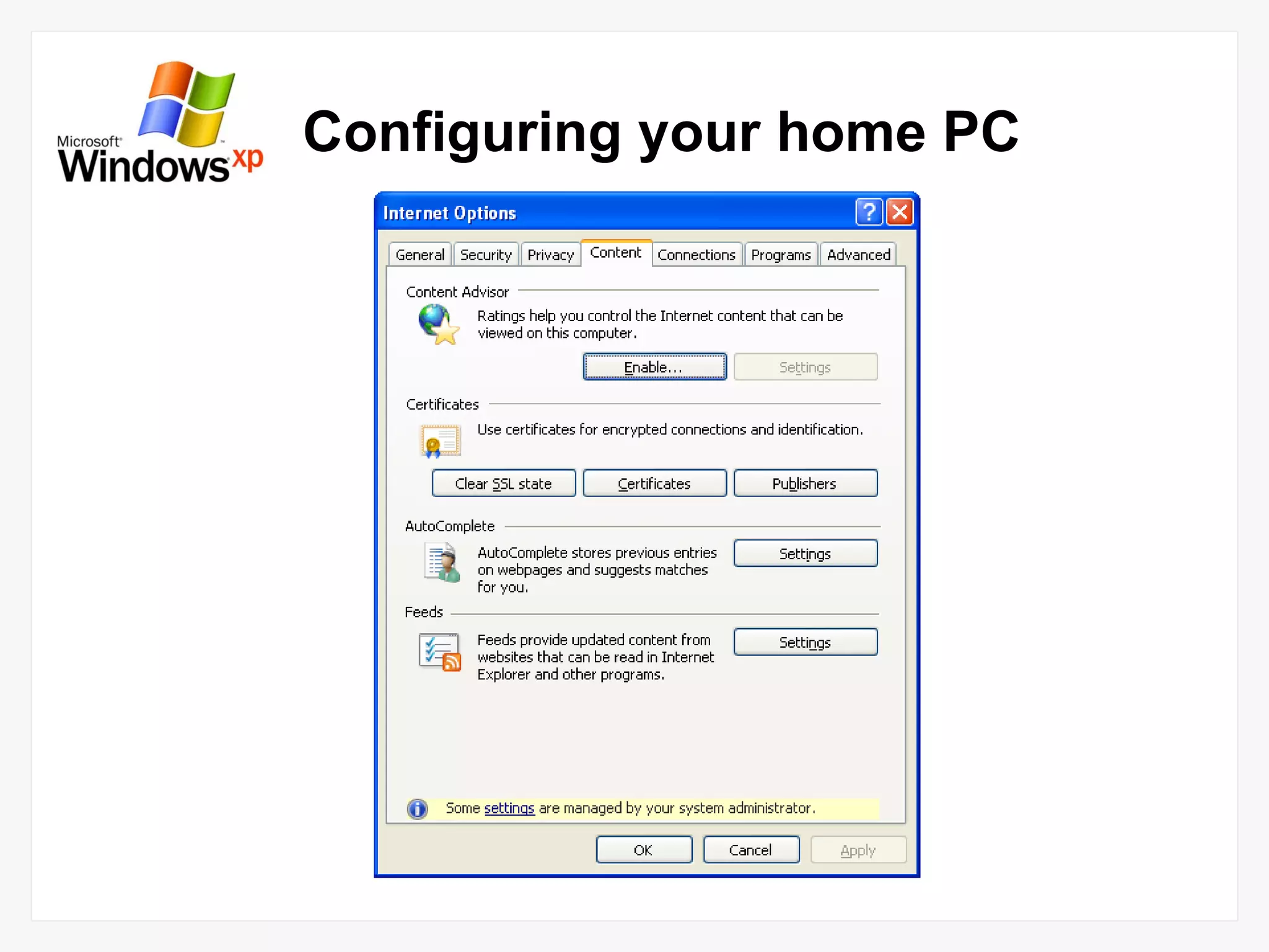 Configuring your home PC 