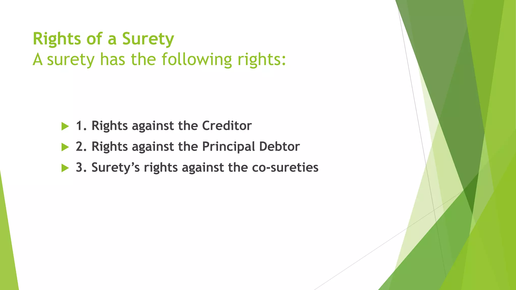 Rights of surety | PPTX