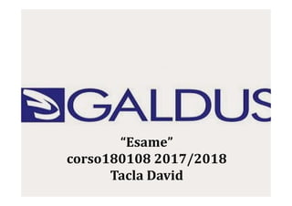 “Esame”
corso180108 2017/2018
Tacla David
 
